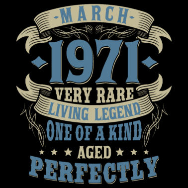 Zoom image Vintage mars 1971 Födda Legender Födelsedag