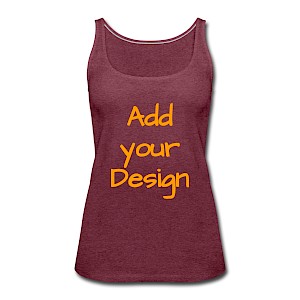 Vrouwen Premium tank top bordeaux gemêleerd