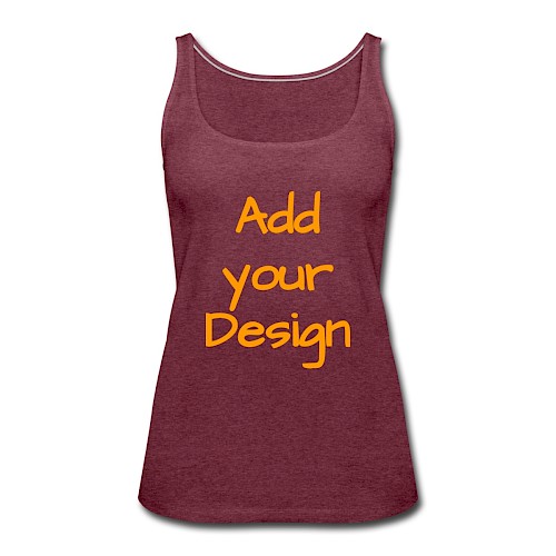 Frauen Premium Tank Top Bordeauxrot meliert