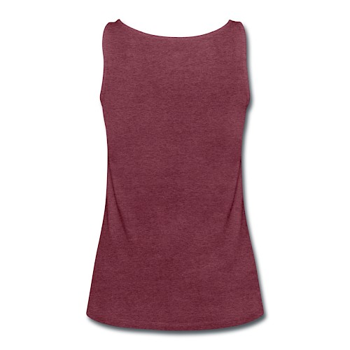 Frauen Premium Tank Top Hinten Bordeauxrot meliert