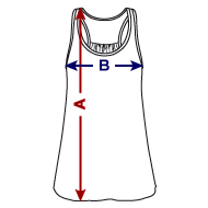 Federleichtes Frauen Tank Top Größenübersicht