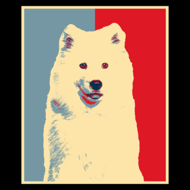 Zoom image Opera d'arte del cane - Vintage Samoiedo