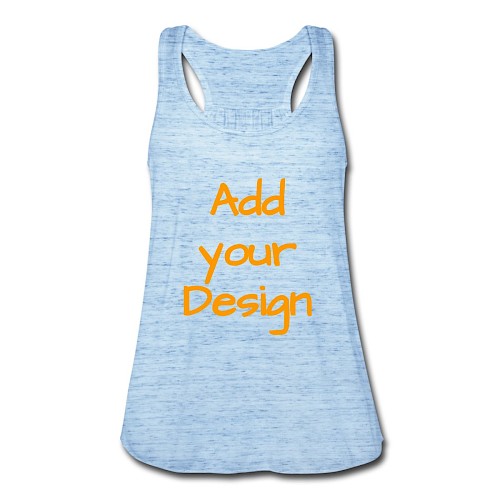 Fjærlett singlet for kvinner blå-melert