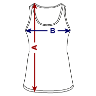 Økologisk singlet for kvinner fra Stanley & Stella Oversikt over størrelse