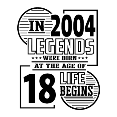 Zoom image 2004 Fødselsdag 18 års fødselsdag Ordsprog Legend