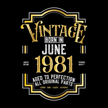 Zoom image Urodziny 1981 vintage czerwiec