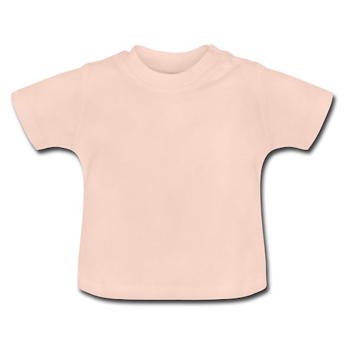Baby Bio-T-Shirt mit Rundhals Vorne Kristallrosa