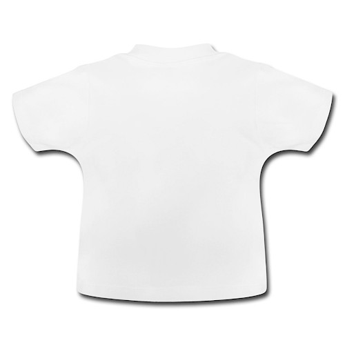 Økologisk T-shirt til baby, rund hals Hinten hvid