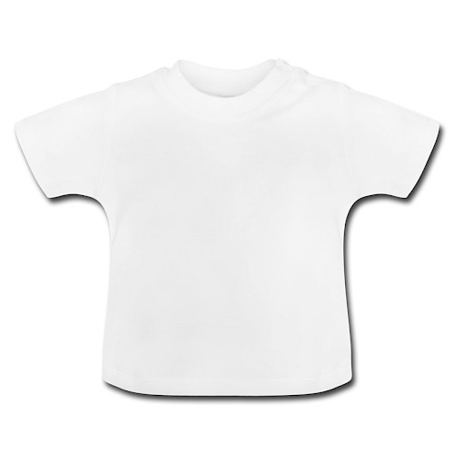 Økologisk T-shirt til baby, rund hals Vorne hvid