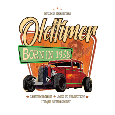Zoom image Oldtimer Hot Rod syntynyt 1958 Syntymäpäivälahja