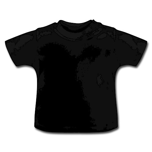 Baby Organic T-Shirt with Round Neck Vorne black