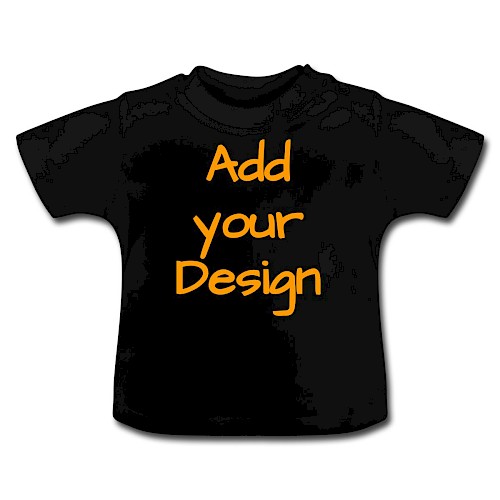 Baby Organic T-Shirt with Round Neck black