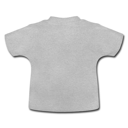 Camiseta orgánica para bebé con cuello redondo Hinten gris jaspeado