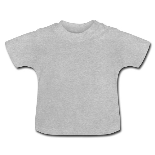 Camiseta orgánica para bebé con cuello redondo Vorne gris jaspeado