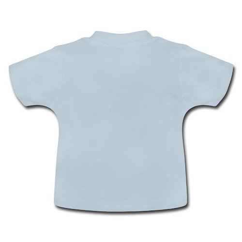 Baby Organic T-Shirt with Round Neck Hinten light blue