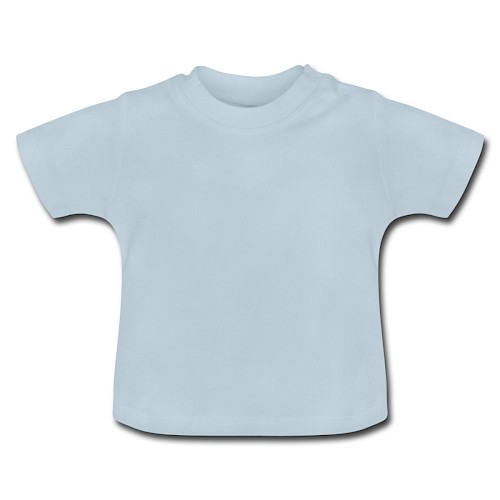 Baby Organic T-Shirt with Round Neck Vorne light blue
