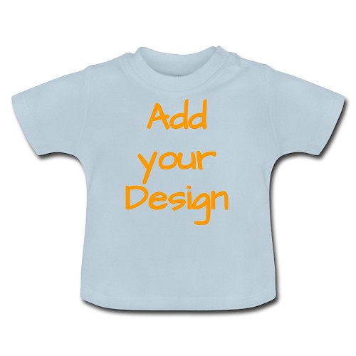 Baby Organic T-Shirt with Round Neck light blue