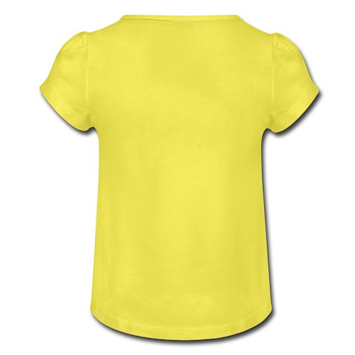 Mädchen-T-Shirt mit Raffungen Hinten Gelb