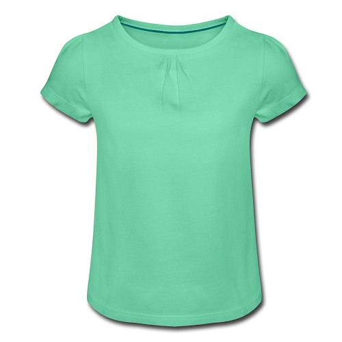 Girl's T-Shirt with Ruffles Vorne mint