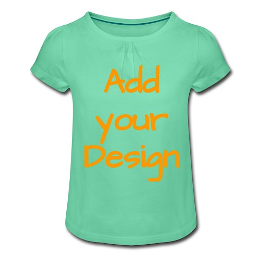 Girl's T-Shirt with Ruffles mint
