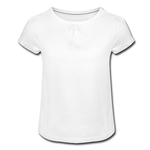 Tyttöjen t-paita, jossa rypytyksiä Vorne valkoinen