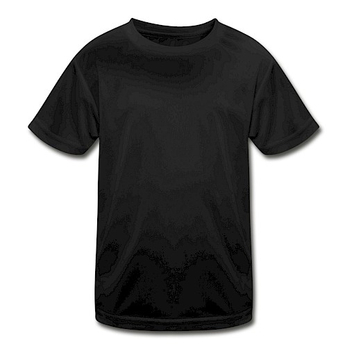 Funktions-T-shirt barn Vorne svart