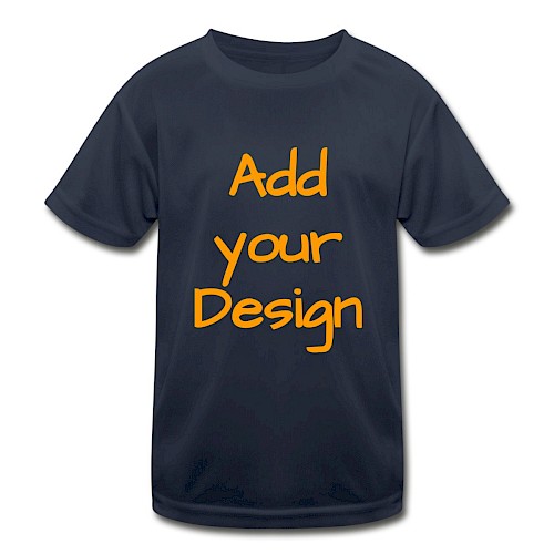 Funktions-T-shirt barn marinblå