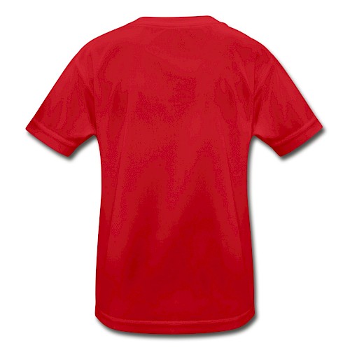 Funktions-T-shirt barn Hinten röd