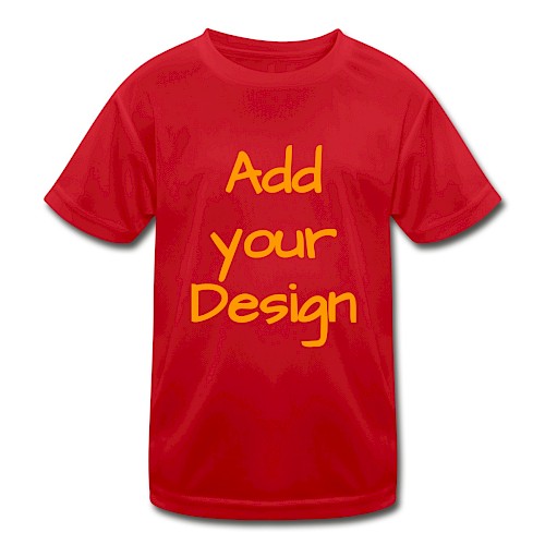 Funktions-T-shirt barn röd