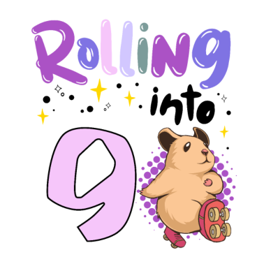 Zoom image 9th birthday Hamster Rolling into 9 years