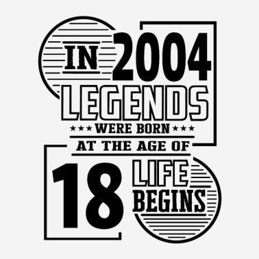 Zoom image 2004 Fødselsdag 18 års fødselsdag Ordsprog Legend