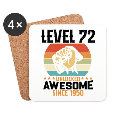 Geburtstagsspruch  - Level 72 Jahre freigeschaltetes Gaming-Geburtstagsgeschenk