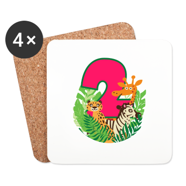 Dicho de cumpleaños  - Jungle Giraffe Zebra Gift para 2do cumpleaños