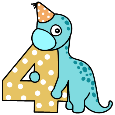 Zoom image Dino syntymäpäivä neljä