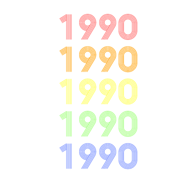 Zoom image Retro vintage ontwerp van het de verjaardagsspreuk van 1990