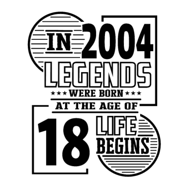 Zoom image 2004 Fødselsdag 18 års fødselsdag Ordsprog Legend