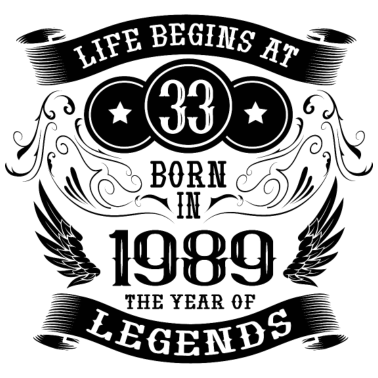 Zoom image 33 års fødselsdag 1989 fødselsdag ordsprog legende