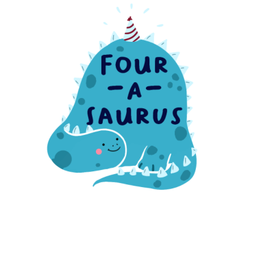 Zoom image 4to cumpleaños, cumpleaños, niño, dinosaurio, cuatro