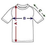 Kids' Baseball T-Shirt Size overview