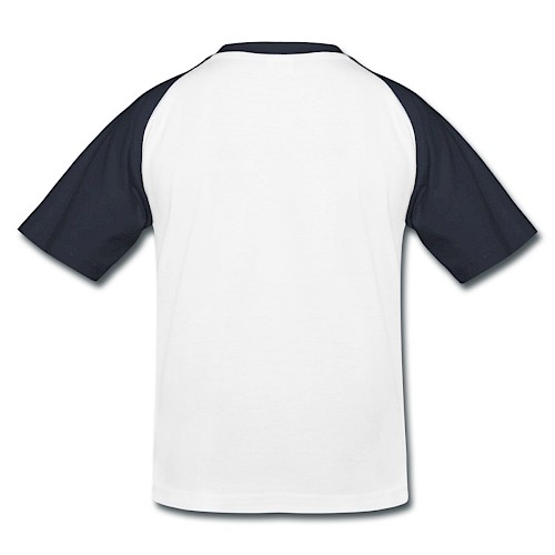 Kinder Baseball T-Shirt Hinten Weiß/Navy