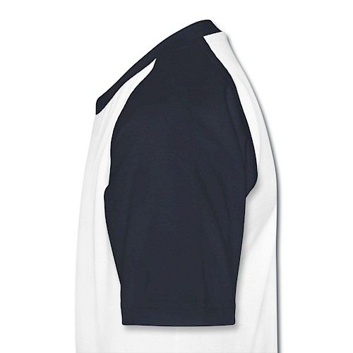 Kinder Baseball T-Shirt Links Weiß/Navy