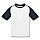thumbnail Kinder Baseball T-Shirt Vorne Weiß/Navy
