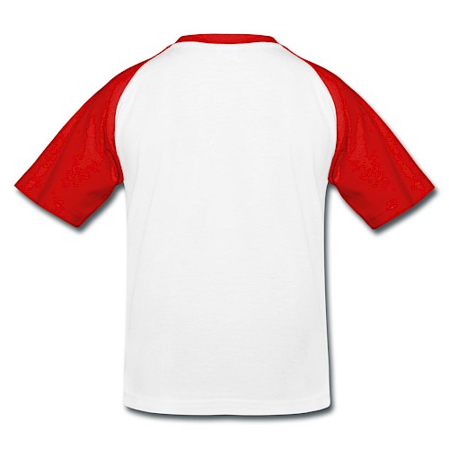 Kids' Baseball T-Shirt Hinten white/red
