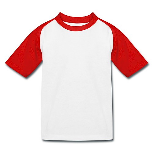 Kids' Baseball T-Shirt Vorne white/red