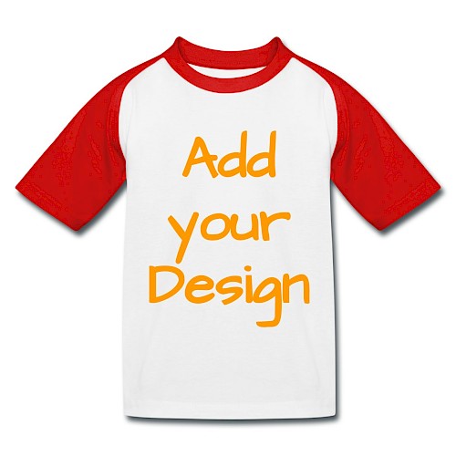 Kids' Baseball T-Shirt white/red