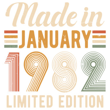 Zoom image Tammikuu 1982 Syntyi Vintage Retro Birthday