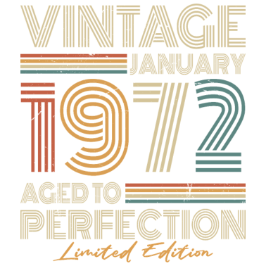 Zoom image Tammikuu 1972 Vintage Retro Vintage Syntymäpäivä