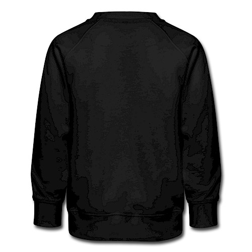 Kinder Premium Pullover Hinten Schwarz