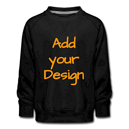 Kinder Premium Pullover Schwarz