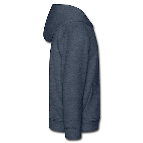 Kinder Premium Hoodie Rechts Jeansblau